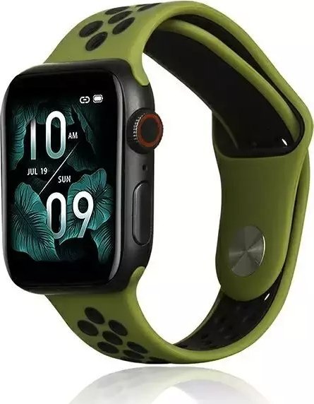 Rrip dore për smartwatch Beline Sport Silicone për Apple Watch 38/40/41mm, silikoni, jeshile e zezë