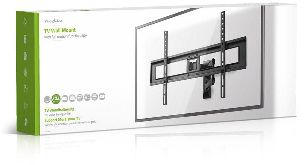 Mbajtëse muri për TV Full Motion, 37-70", 35 kg, e zezë