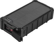 Power Bank Sandberg Solar CampLED, 20000 mAh, me panel diellor dhe llambë LED, i zi
