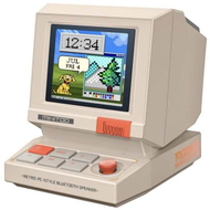 Kaltoparlant Bluetooth Divoom MiniToo Retro Pixel, portativ, i bardhë