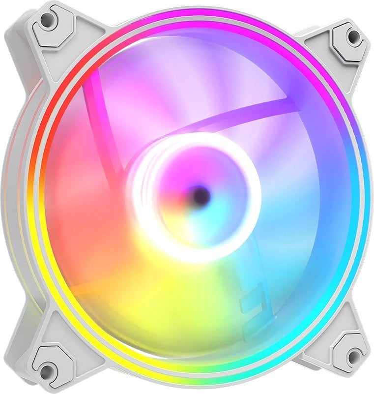 Ventilator ARGB Reverse Fan, 120mm, për PC, i bardhë
