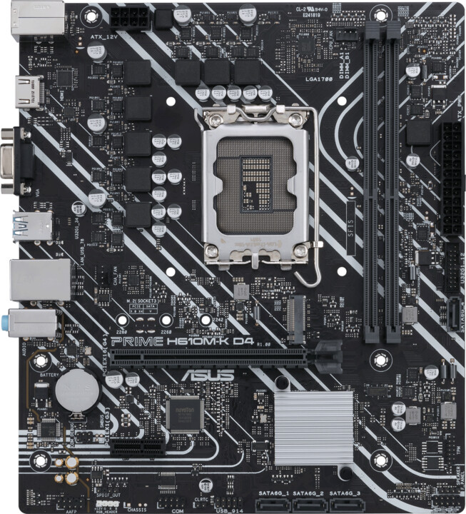 Pllakë amë ASUS PRIME H610M-K D4 (DDR4) - Intel H610