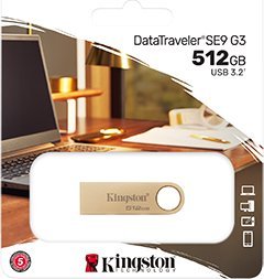 USB Kingston DTSE9G3, 512 GB, e artë