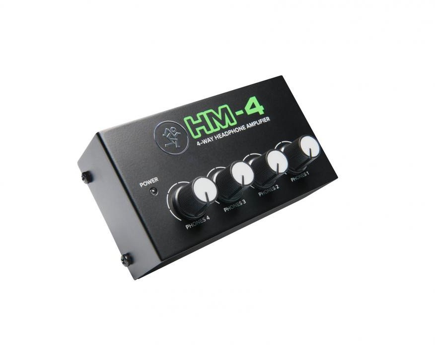 Përforcues kufjesh Mackie HM-4, 4 dalje, 12 V, i zi