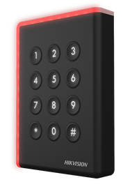Lexues kartele Hikvision DS-K1108AEK, EM 125KHz, tastierë, IP65, i zi