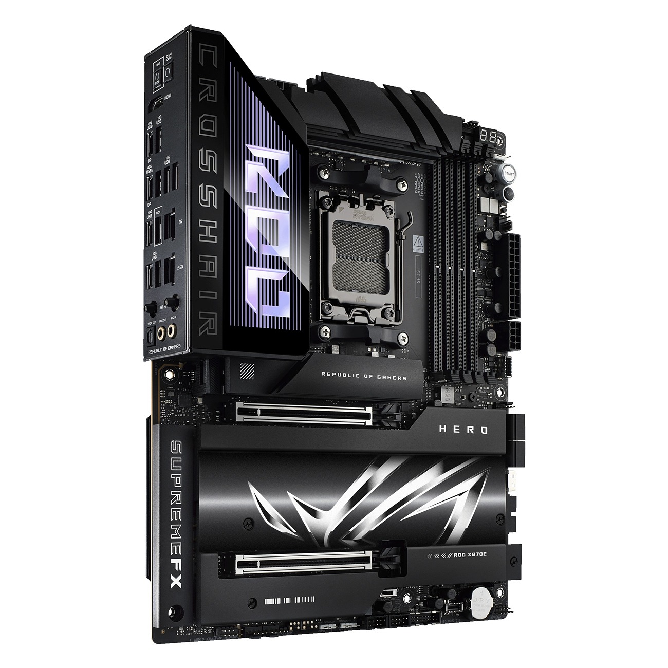 Pllakë amë ASUS ROG Crosshair X870E Hero, Socket AM5, DDR5, ATX, e zezë