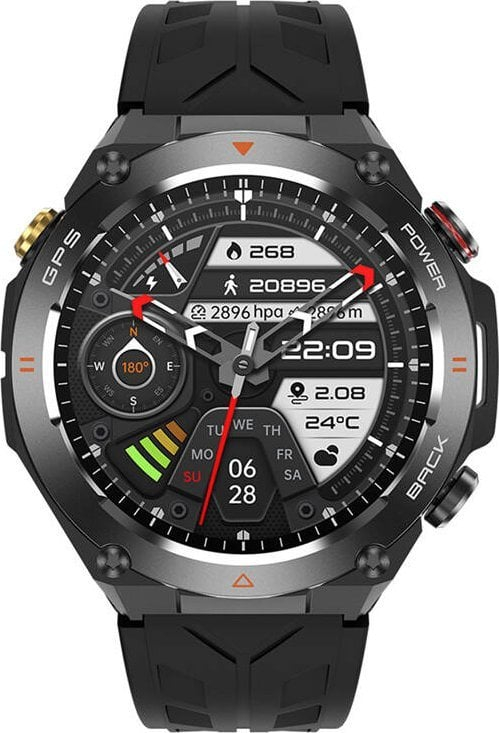 Smartwatch Colmi V75, GPS, thirrje dhe SMS, i zi