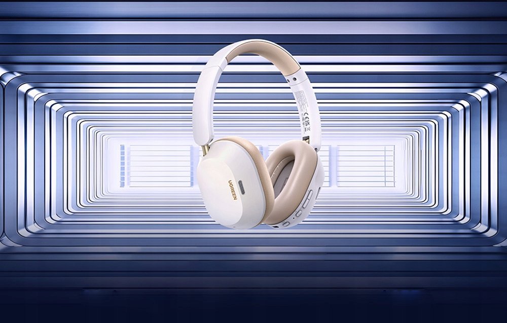 Kufje Ugreen HiTune Max 5C, pa tela, ANC 43dB, e bardhë bezhë