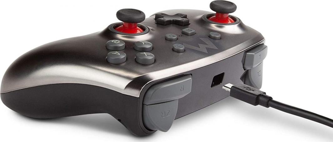 Kontroller PowerA Super Mario, me kabllo, i argjendtë