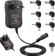 Furnizues universal energjie PLP52A, 3V 12V DC 1.2A, 6 konektorë, i zi