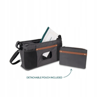 Организер за родители WonderFold Parent Console 2 Cup, 2 држачи за чаши, џебови со затворање, црн