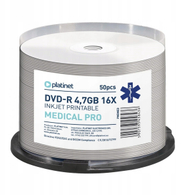 Disqe DVD R Platinet Medical Pro, 4.7GB, 16X, të bardha printable