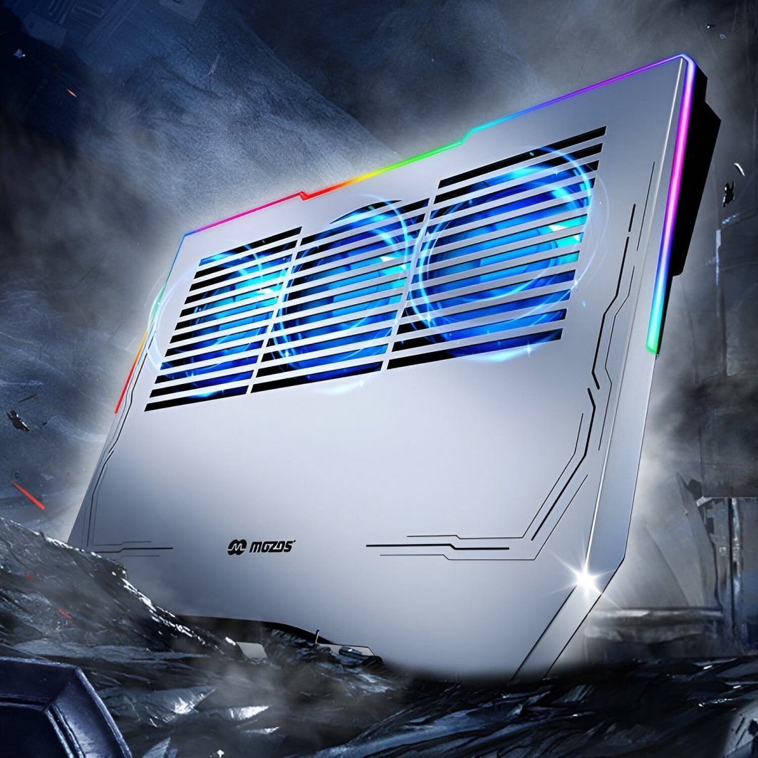 Ftohës për laptop Mozos LS6-RGB, i hirtë