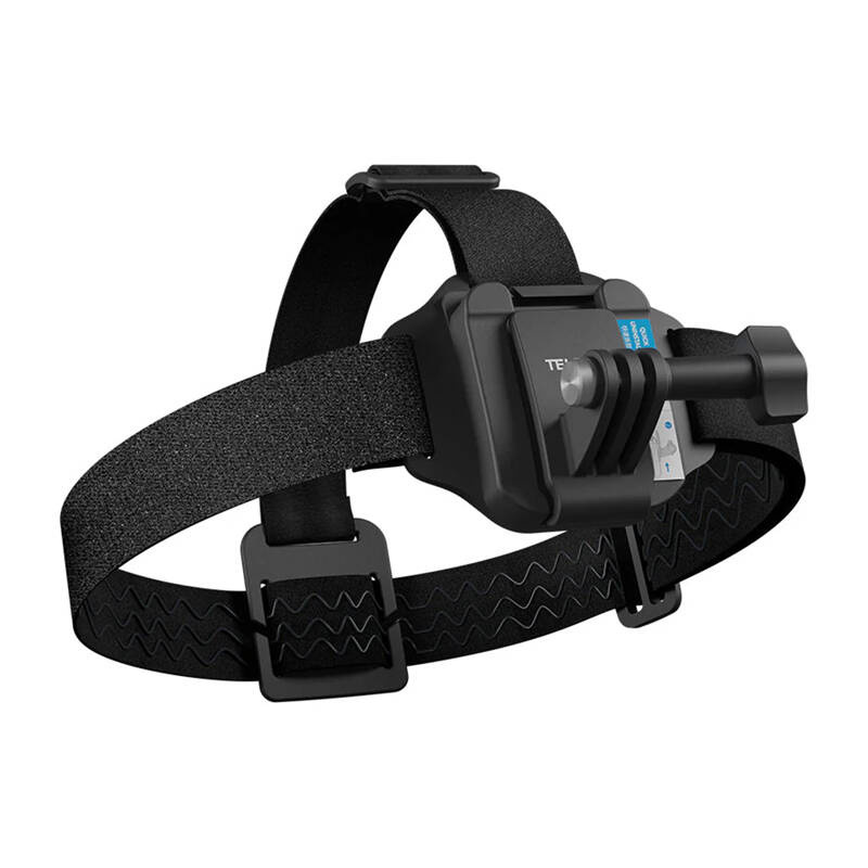 Mbajtëse koke TELESIN 2 in 1, për GoPro Insta360 DJI smartphone, rrip i rregullueshëm, e zezë