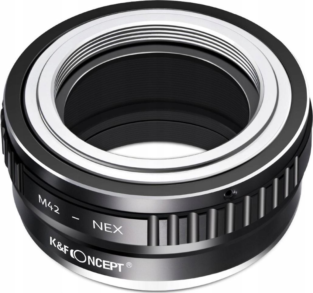 Adapter objektivi K&amp;F Concept KF06.067, M42 në Sony E NEX, metalik