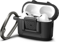 Mbulesë mbrojtëse Spigen Lock Fit për Apple AirPods Pro 1 2, kutizë e fortë, e zezë