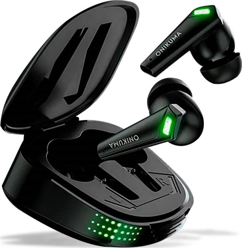 Kufje wireless Onikuma T308, Bluetooth 5.3, me etui karikimi, të zeza