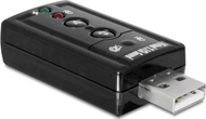 Kartë zanore Delock USB 2.0 Virtual 7.1 S/PDIF, 24bit 96kHz, e zezë