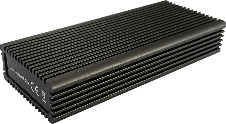 Kuti e jashtme SSD LC-Power LC-M2-C-NVME-2X2, M.2 NVMe, USB-C 3.2 Gen 2x2, gri