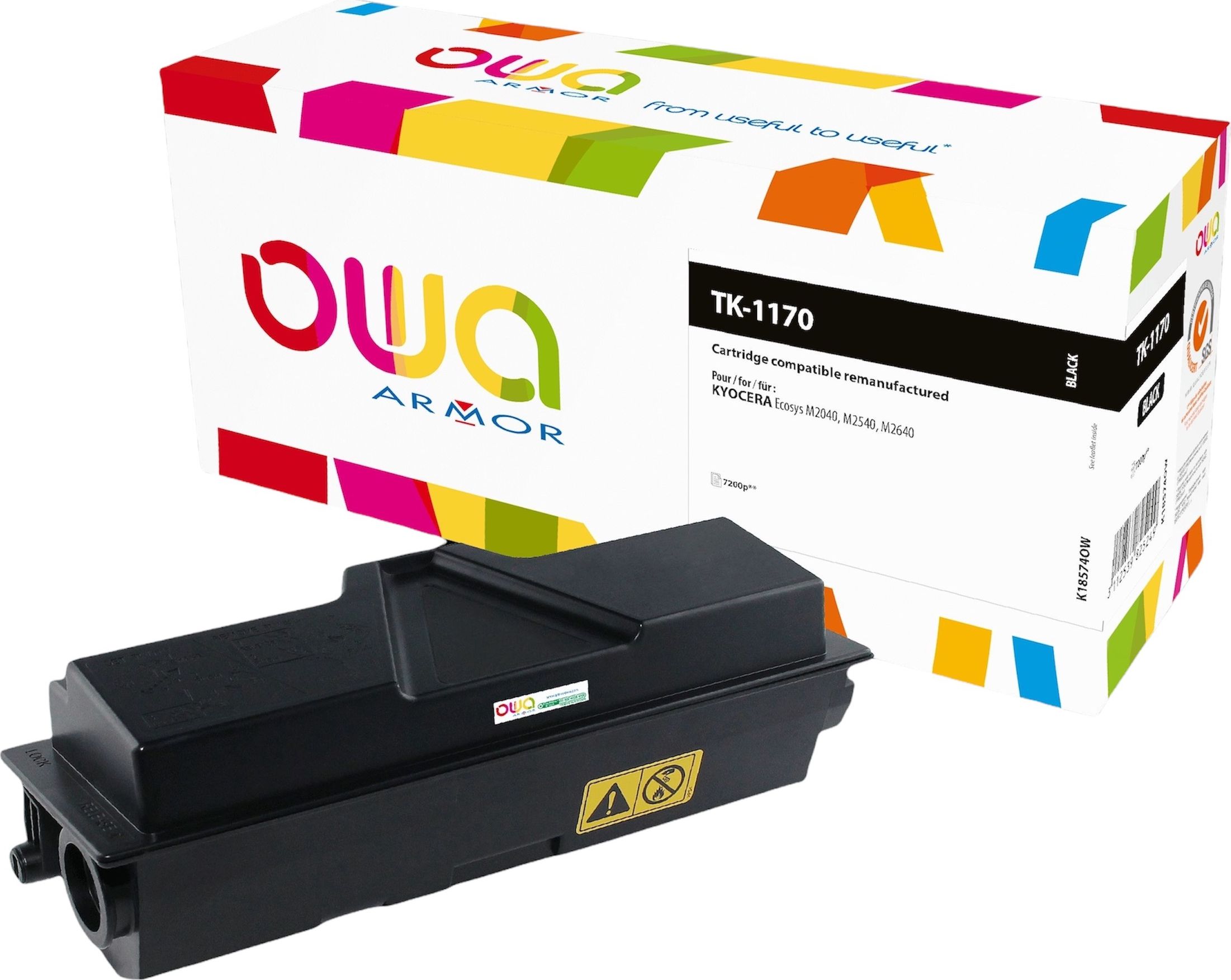 Toner OWA Armor TK1170, zëvendësues për Kyocera ECOSYS, i zi