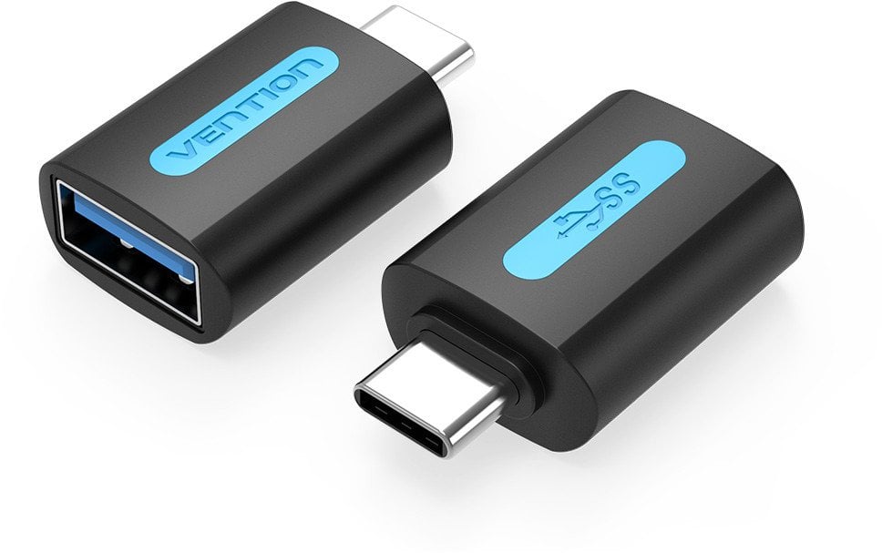 Adapter USB Vention USB C në USB 3.0 OTG, PVC, i zi