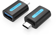 Adapter USB Vention USB C në USB 3.0 OTG, PVC, i zi