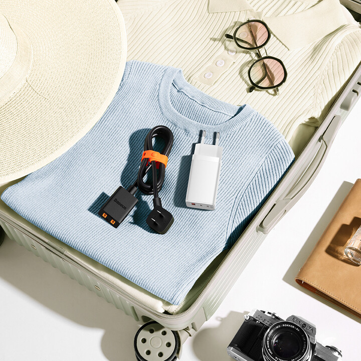 Karikues Baseus GaN5 Pro, 2x USB-C, USB-A, 65W, i bardhë