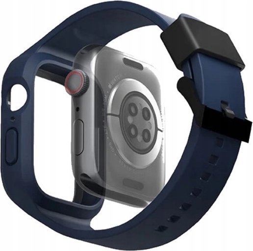 Rrip dhe kapak për Apple Watch UNIQ Monos 2in1, 44 mm 45 mm, blu