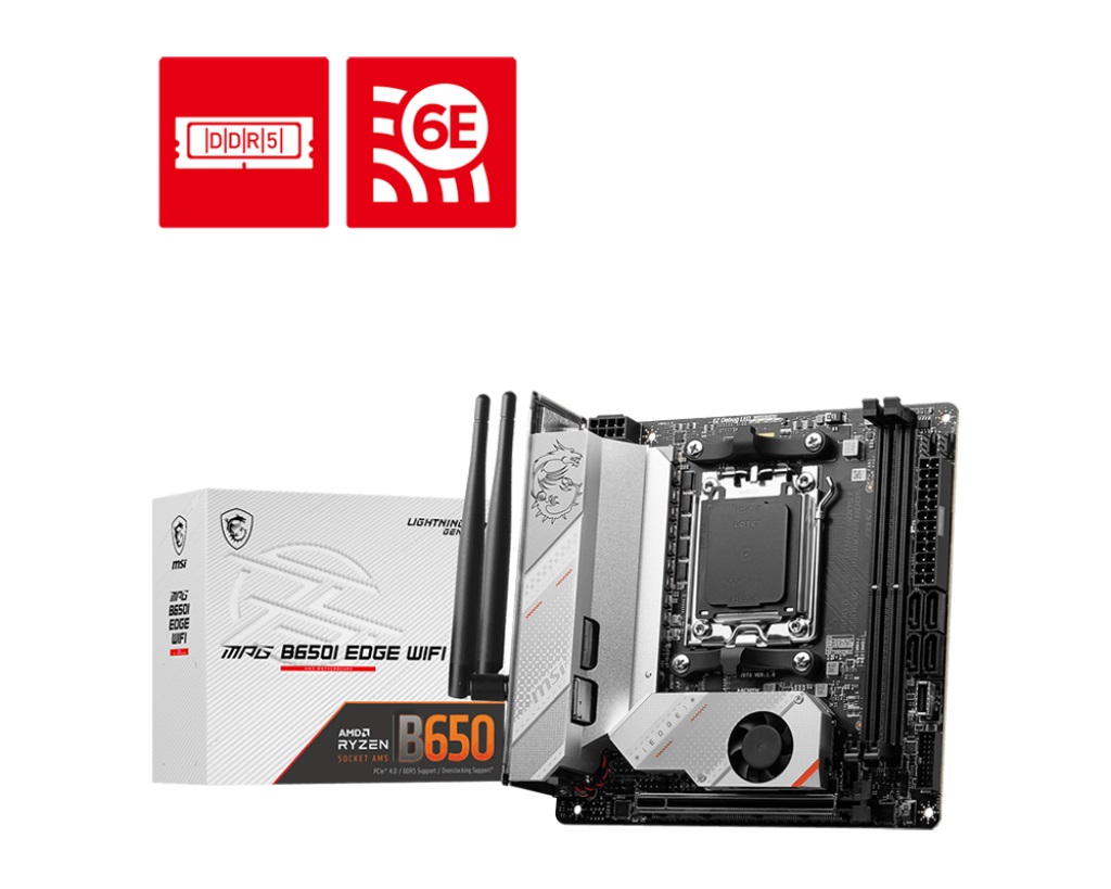 Pllakë amë MSI MPG B650I EDGE WIFI, AM5, mITX