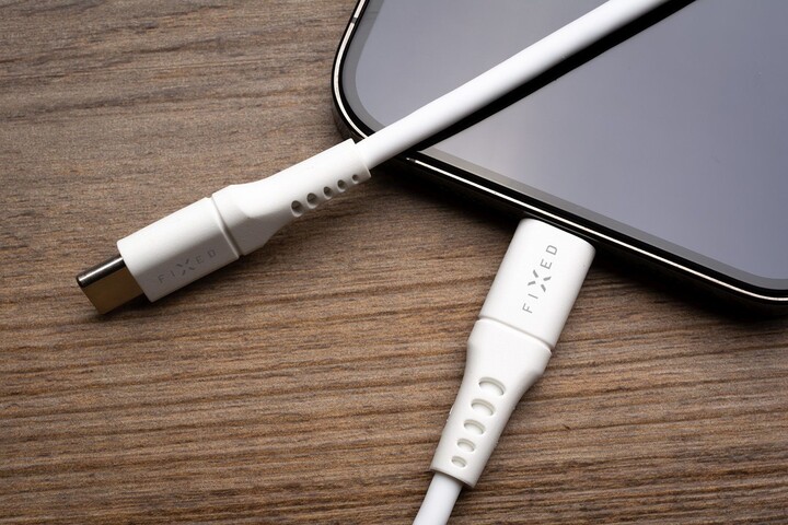 Kabllo karikimi dhe të dhëna FIXED USB-C - USB-C, USB 2.0, PD 60W, 1.2m, e bardhë