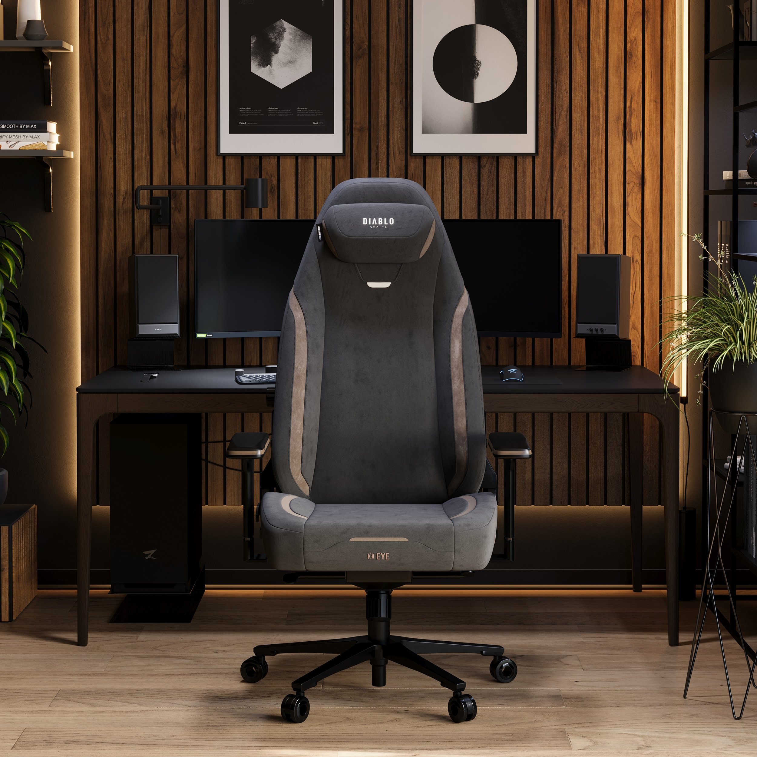 Karrige gaming Diablo Chairs X-Eye, ergonomike, e zezë