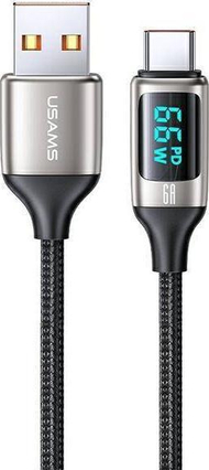Kabllo USB Usams U78, USB-A në USB-C, 1.2 m, e bardhë