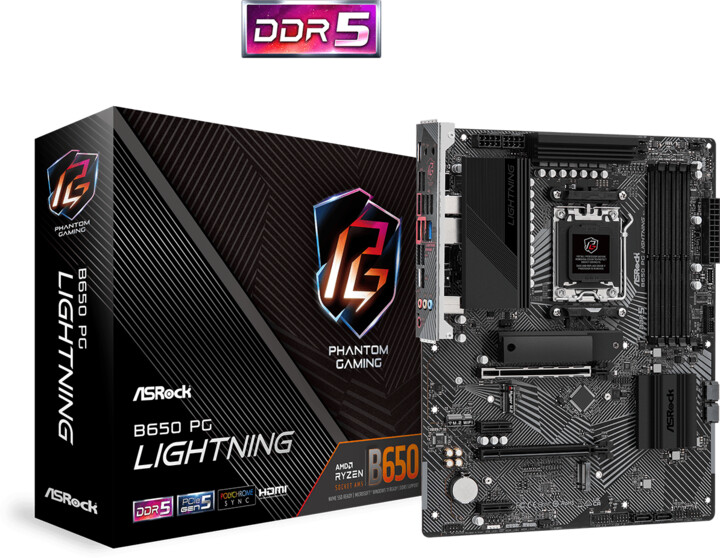 Pllakë amë ASRock B650 PG Lightning - AMD B650