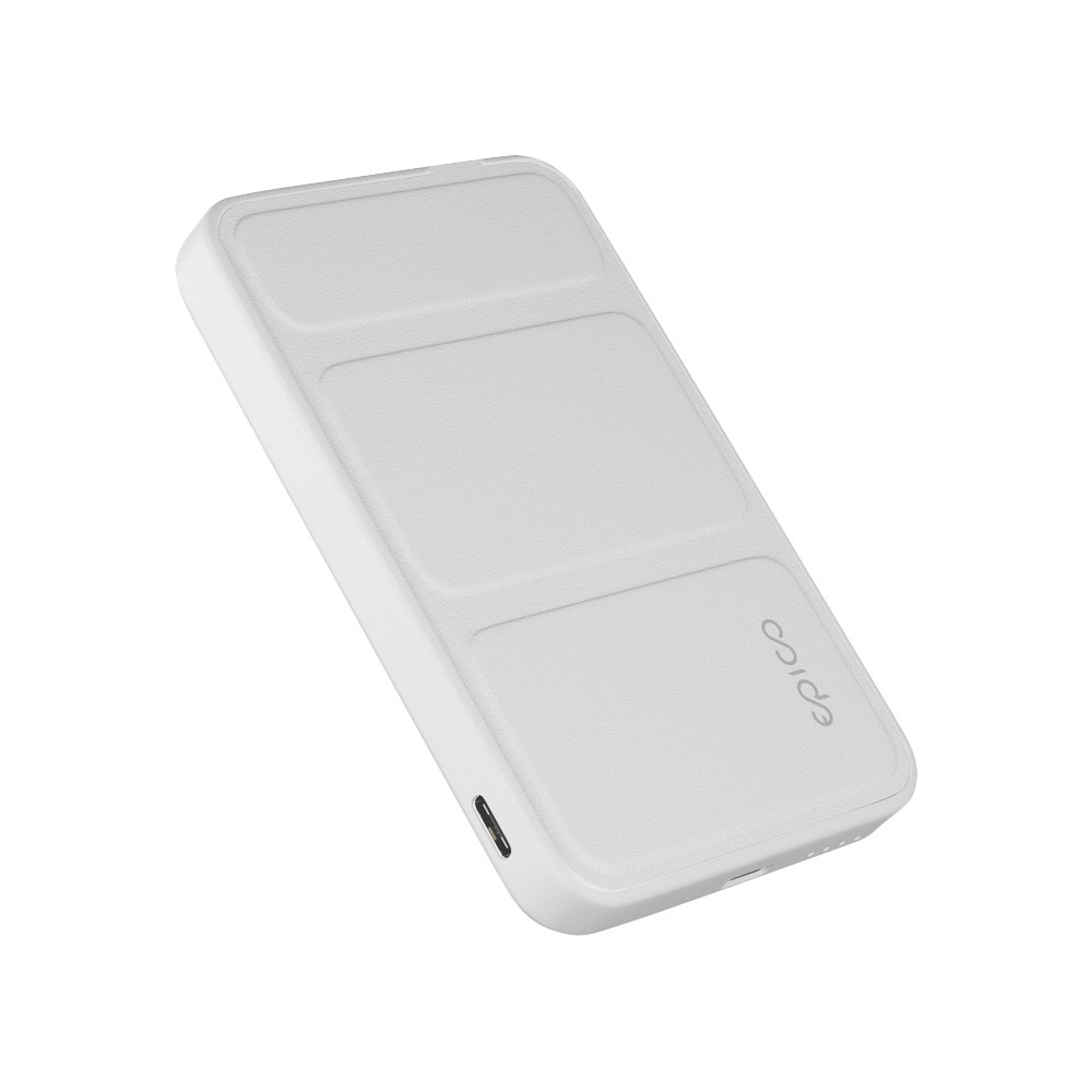 Powerbanka Epico Mag+ Stand Aluminium, 7000mAh, MagSafe, e bardhë