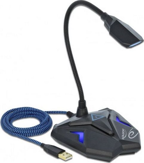 Mikrofon DeLOCK 66330, USB, omnidireksional, i zi blu