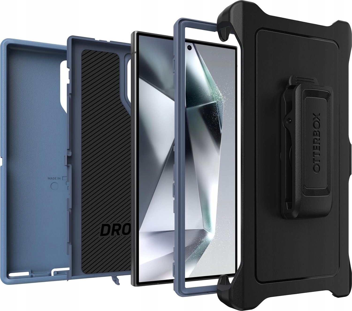 Mbulesë telefoni OtterBox Defender Samsung Galaxy S24 Ultra, rezistente ndaj rënieve, e zezë