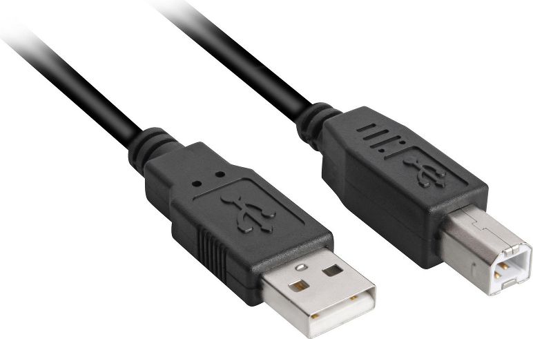Kabllo USB Sharkoon USB-A - USB-B 0.5 m, e zezë (4044951015245)