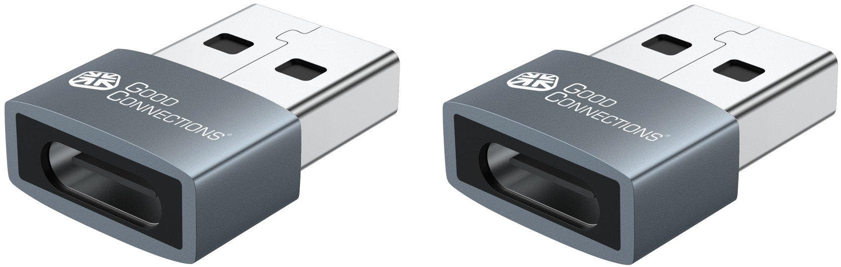 Adapter USB Good Connections USB 2.0, USB A në USB C, set 2 copë, i zi