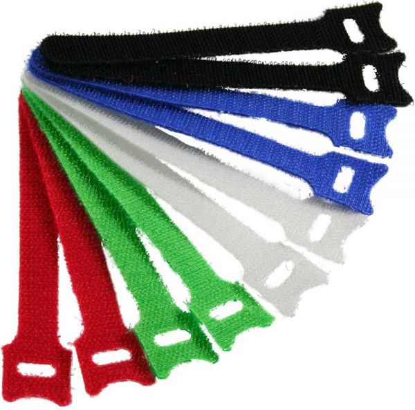 Set lidhëse kabllosh InLine Velcro 59943E, 10 copë, shumëngjyrëshe