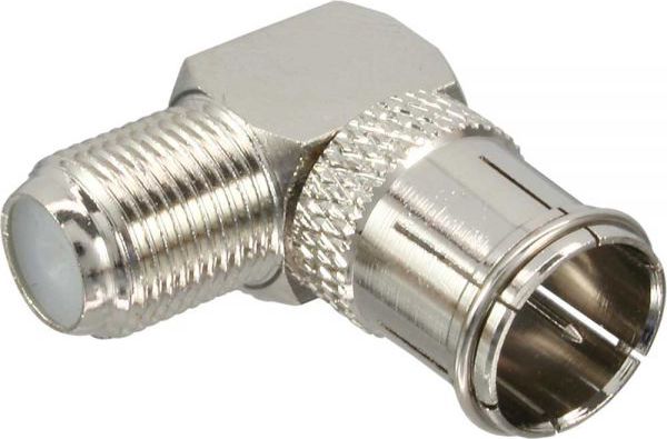 Adapter satelitor InLine SAT F Quick 69923W, F mashkull në F femër, kënd 90°