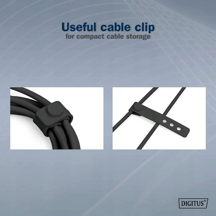 Kabllo USB C Digitus Silicone, 1m, 60W, e zezë