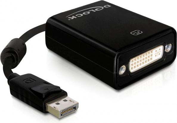 Përshtatës Delock DisplayPort - DVI-I, i zi