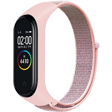 Byzylyk najloni Eternico Airy për Xiaomi Mi Band 5 6 7, i rregullueshëm, Baby Pink