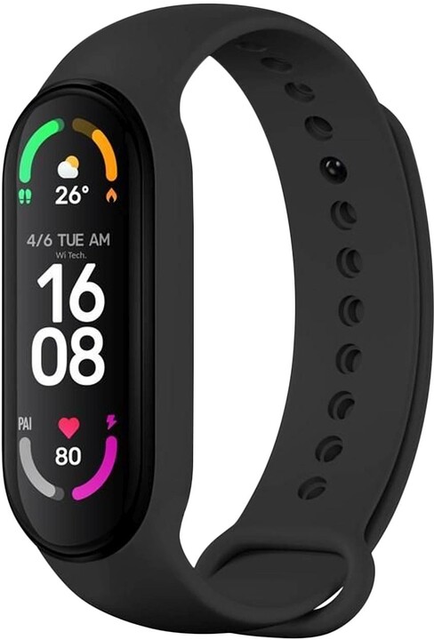 [OUTLET] Rrip silikoni FIXED për Xiaomi Mi Band 7 / 6 / 5, i zi