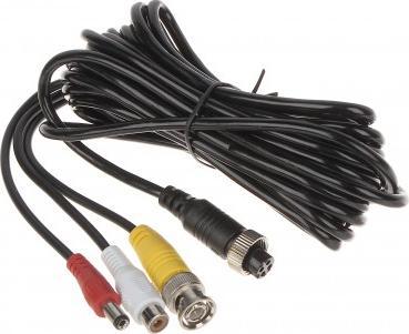 Kabllo audio video Autone ATE AVIA/BNC, 5 m, prizë M12 në BNC dhe CINCH, e zezë
