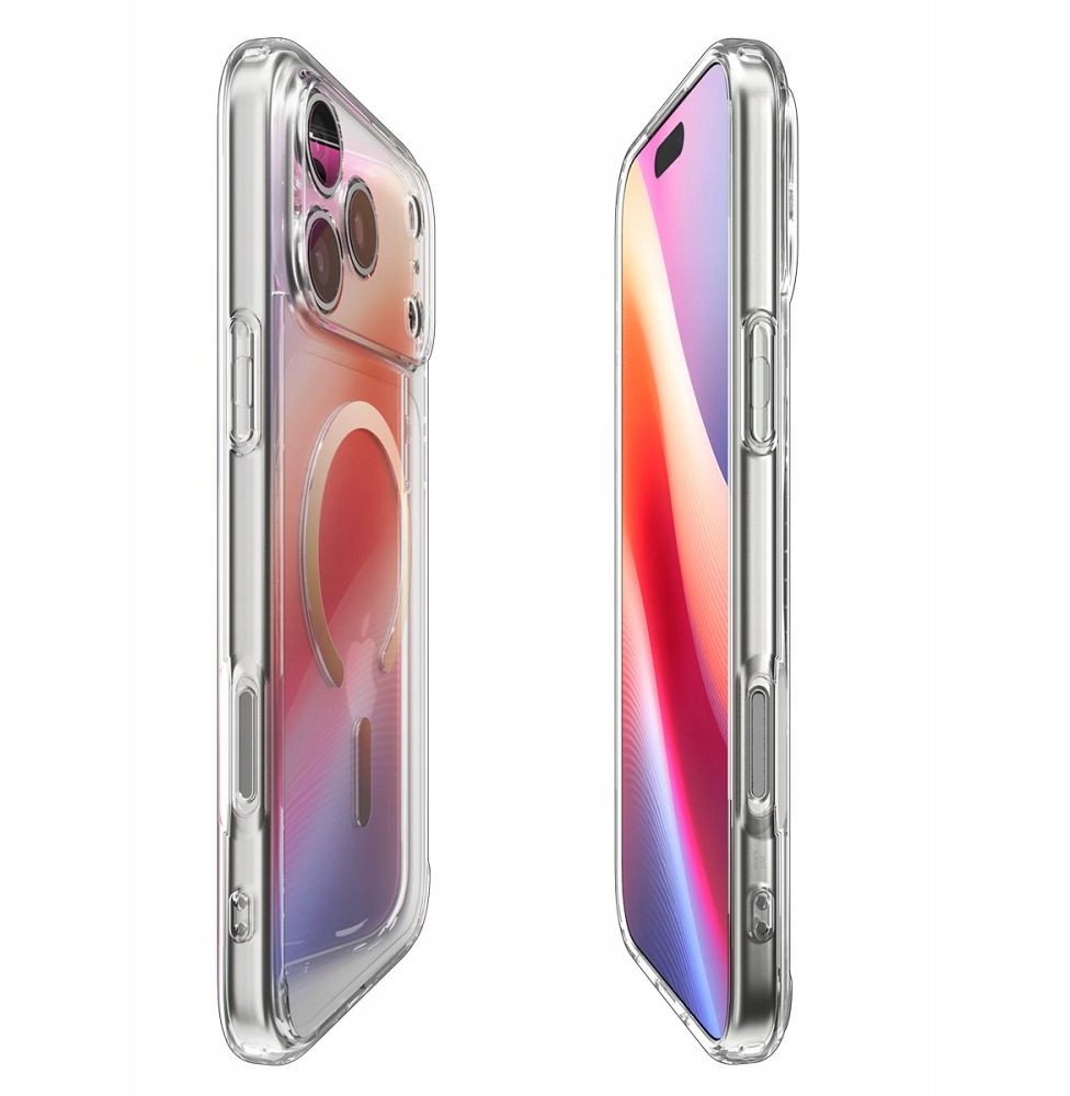 Mbrojtëse telefoni Spigen Ultra Hybrid MagSafe, për iPhone 17 Pro Max, transparente me të artë