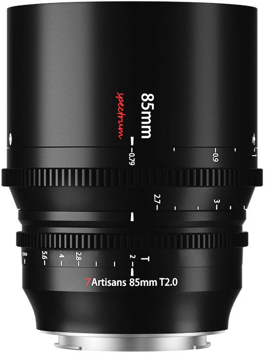 Objektiv kinematografik 7Artisans Spectrum 85mm T2.0, Canon RF, i zi