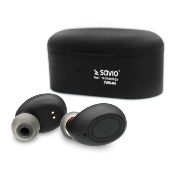 Dëgjuese Savio TWS-04, Wireless, të zeza / të hirta