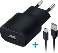 Karikues mreže Forever TC-01, 1x USB, 2A, me kabllo USB-C, i zi