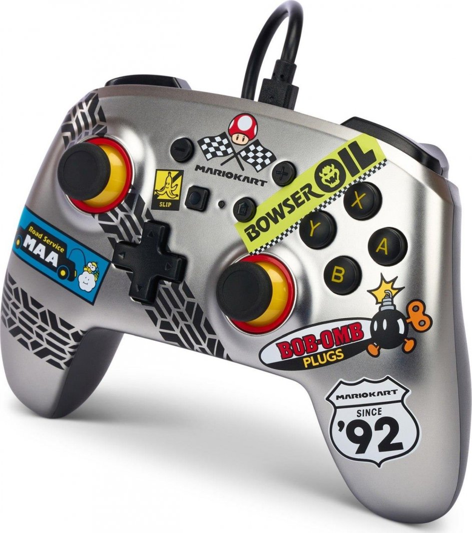 Kontroller PowerA Enhanced Mario Kart, me kabllo, shumëngjyrësh